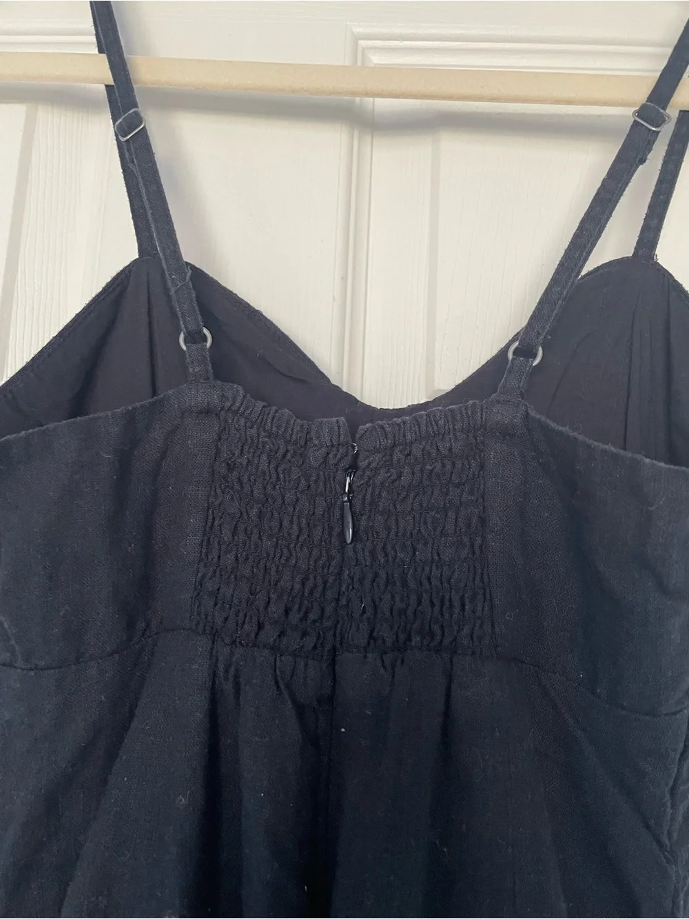 Abercrombie & Fitch Black Linen Blend Maxi Dress, Size XXS